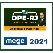 DPE RJ - Defensor Público - 2ª Fase (MEGE 2021.2) Defensoria Pública Rio de Janeiro